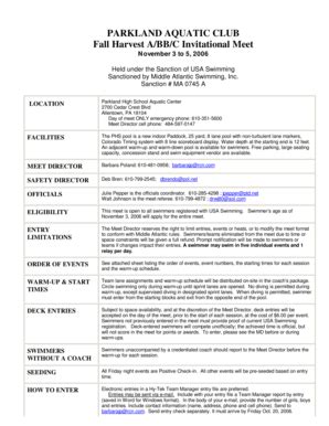 Fillable Online Maswim Fall Meet Announcement Pdf Maswim Fax