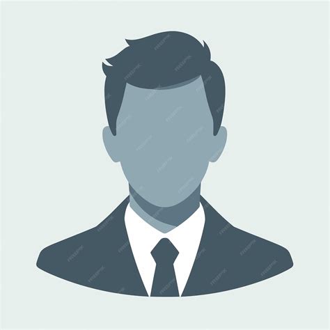 Flat design male avatar with suit and tie for professional profile use ...