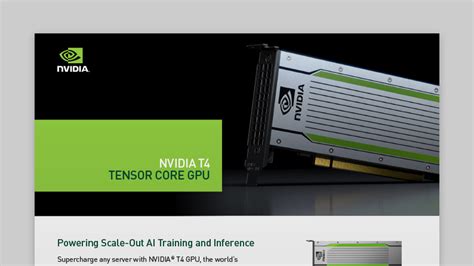 GPU NVIDIA Tesla T4 con núcleos Tensor para inferencias de IA | NVIDIA ...