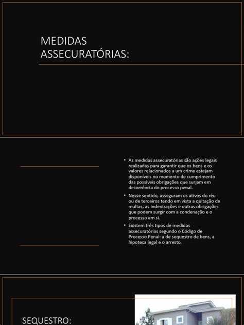 Medida Assecuratória De Direito Futuro - Medidas Assecuratórias no Processo Penal | PDF | Sentença (jurídico ...