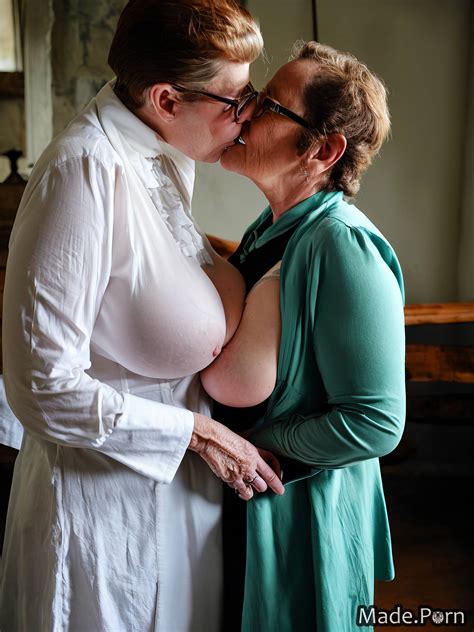 Porn Image Of Glasses Kissing Short Hair Church Fairer Skin Ginger Professor Created By AI
