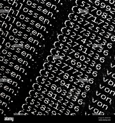 Code Number On Computer Screen Stock Photo Alamy