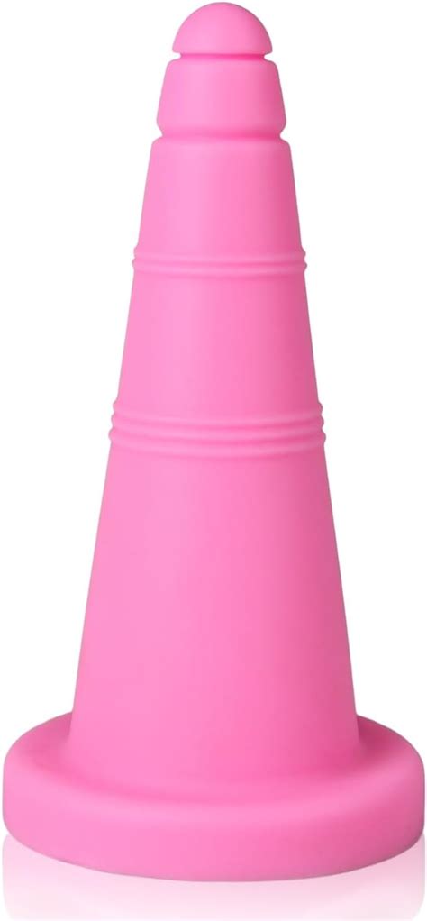 Amazon FST Large Butt Plug Pink Ice Cream Cone Anal Plug Liquid Silicone Anal Cone Dildo