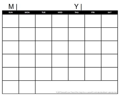 Free Blank 28 Day Calendar Template Download for Easy Planning