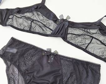 Mens Orange Sissy Femboy Lingerie Set Bra And Bikini Thongs M F Sissy Lingerie For Men Etsy