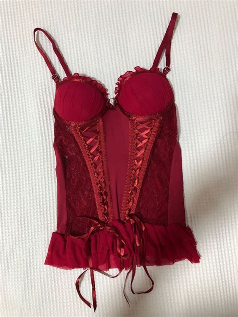 Corset Espartilho Vermelho Meia Lingerie Feminina Silvania Nunca Usado Enjoei