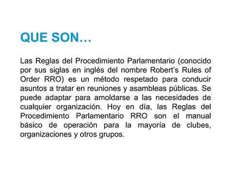 Procedimientos Parlamentarios Reglas De Robertspptx