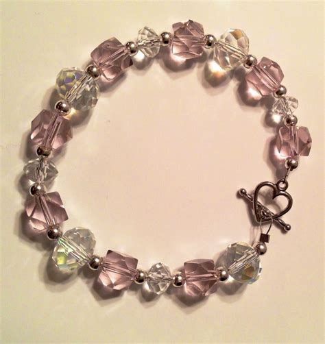 Pink And Clear Crystal Homemade Bracelet 2000 Homemade Bracelets