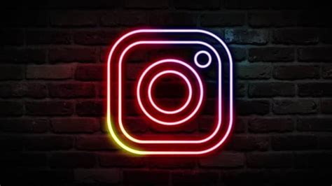 Neon Lights Instagram Logo