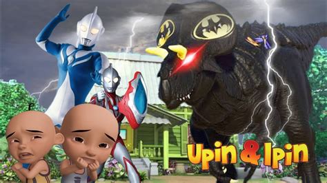 Upin Ipin Takut Ada Tirex Triceratops Dinosaurus Ultraman Cosmos