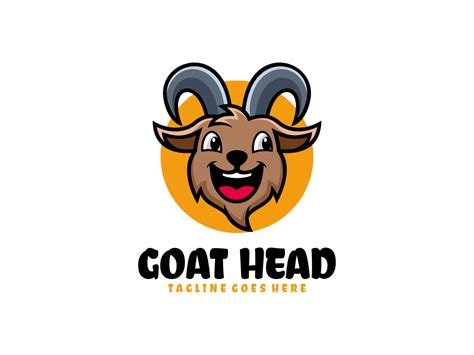 Goat Head Mascot Cartoon Logo Graphic by artnivora.std · Creative Fabrica