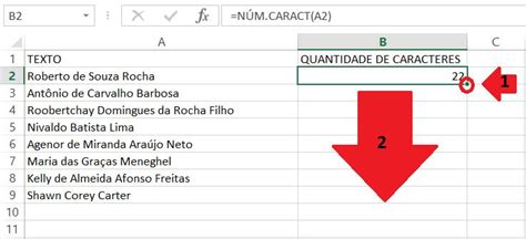 Como contar caracteres de um intervalo de células no Excel Excel Simples