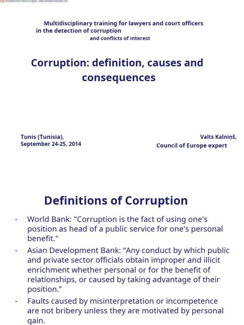 Corruption: Definition, Causes And: Consequences | PDF | Corruption ...