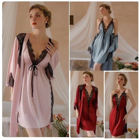 Jual M L NEW Satu Set Kimono Baju Tidur Sexy Lingerie Wanita Y