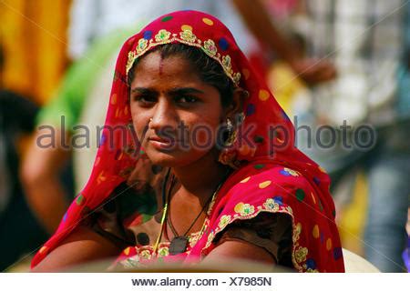 Rajasthani Girl In Traditional Outfit Pushkar Ajmer Rajasthan India