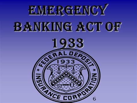 What Was The Purpose Of The Emergency Banking Act