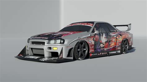 Artstation Nissan Skyline R34 Lb Silhouette Itasha