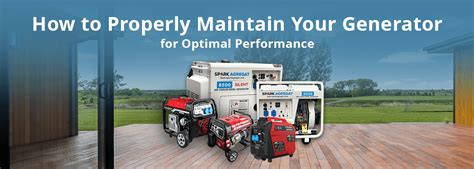 maintain  electric generator  optimal performance