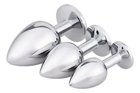 Butt Plug Anal Gema Metal Joya Dilatador Juguete Sexual Pz Cuotas Sin Inter S