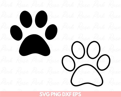 Dog Paw Print Outline