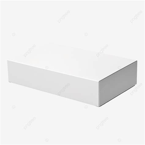 Blank White Box Packaging Isolated Mockups Square Blank Box Png