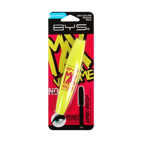 BYS Max Volume Lash Mascara 10g Blackest Black Kmart