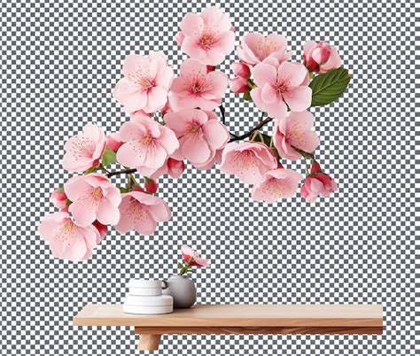 Premium Psd Attractive Cherry Blossom Wall Stickers Isolated On
