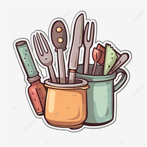 Herramientas Y Utensilios De Cocina Vector Png Dibujos Utensilios