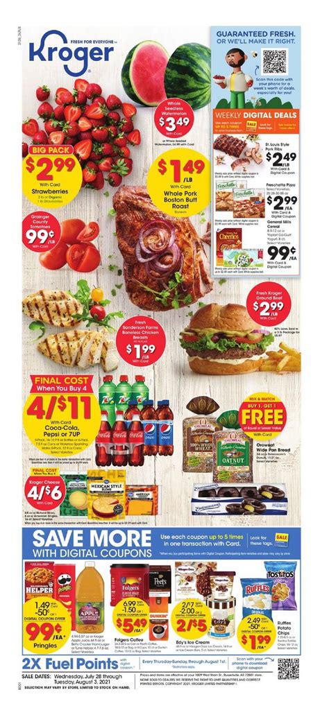 Kroger Weekly Ad July 28 August 3 2021 Sneak Peek Preview Kroger