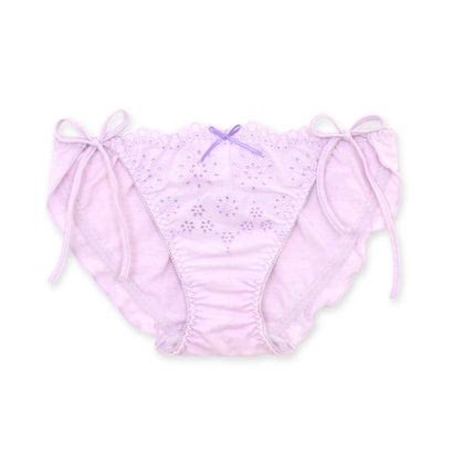 フランデランジェリー fran de lingerie Nostalgic Cotton ノスタルジックコットン コーディネート紐ショーツ返品不可商品 ラベンダー 靴ファッション
