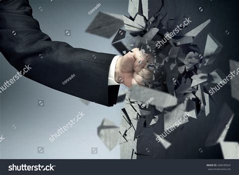 hand breaking  wall stock photo  shutterstock