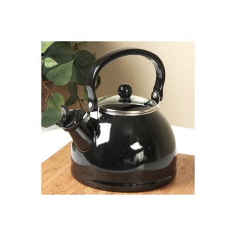 Reston Lloyd Black Whistling Tea Kettle With Glass Lid Fred Meyer