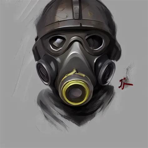 Concept Art Of Gas Mask By Jama Jurabaev Brush Hard Stable