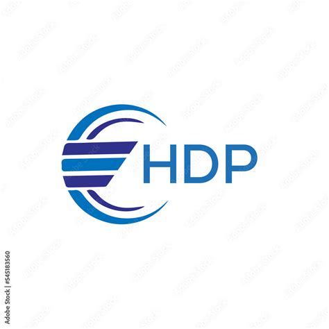 hdp letter logo hdp blue image  white background hdp vector logo