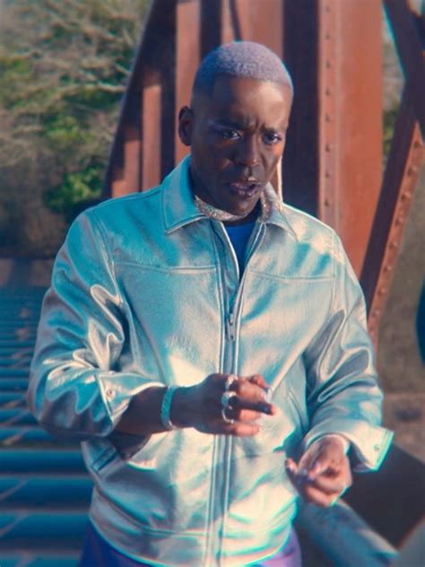 Sex Education S Ncuti Gatwa Silver Jacket Harrington Jacket Silver