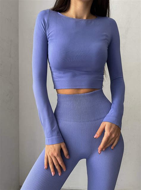 Legginsy Pr Kowane Z Efektem Push Up Lingerie Avocado Odzie Bezszwowa Legginsy Topy