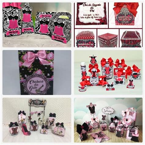 Combo Kit Cha Lingerie Arte Digital Produtos Elo