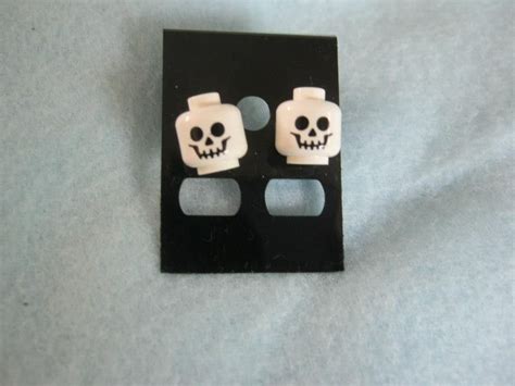 Lego Skull Head Earring Studs 2 Plus Psotage Skull Head Enamel Pins