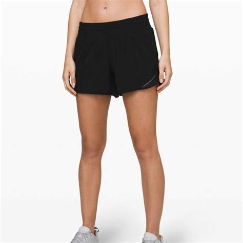 Lululemon Hotty Hot High Rise Lined Short 4 Black Depop