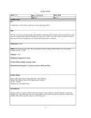 SU NSG Harvey A SOAP Doc SOAP NOTE Name AC Time Date Age Sex F