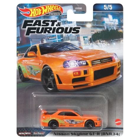 Hot Wheels Premium Fast Furious Nissan Skyline Gt R Bnr Orange Lazada Indonesia