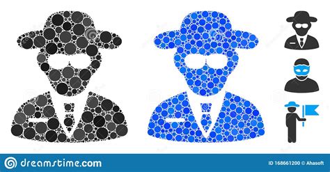 secure agent composition icon  circle dots stock vector