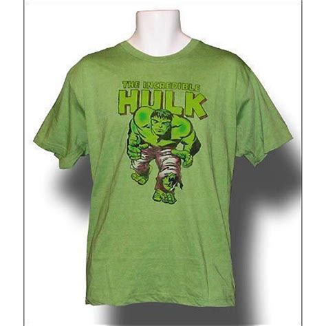 The Hulk T Shirt Distressed Green