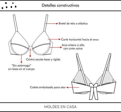 Molderia imprimible Corpiño con arco entero corte horizontal en aro y coleta para atar bikini
