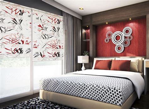 Рулонные шторы в спальню - 34 фото