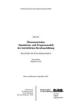 BIBB Ökonometrisches Simulations und Prognosemodell der