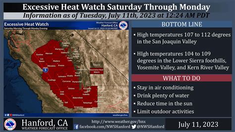 Weather Service Issues Excessive Heat Watch For Saturday Through Monday