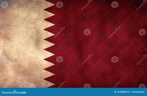 Rustic Grunge Qatar Flagga Fotografering F R Bildbyr Er Bild Av