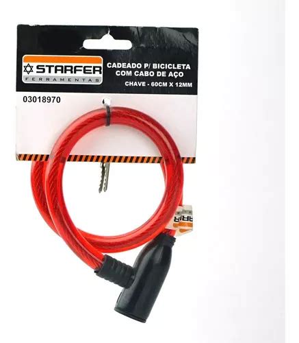 Candado Antirrobo Con Cable De Acero Para Bicicleta 60 Cm X 12 Mm