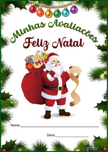 Capa De Avalia O Tema Natal Coloridas Final De Ano Atividades